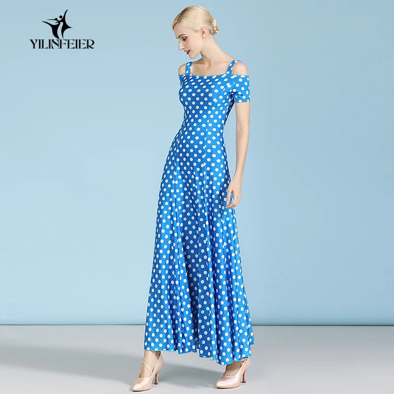 New ballroom dance competition dress dance ballroom waltz dresses standard dance dress S9068