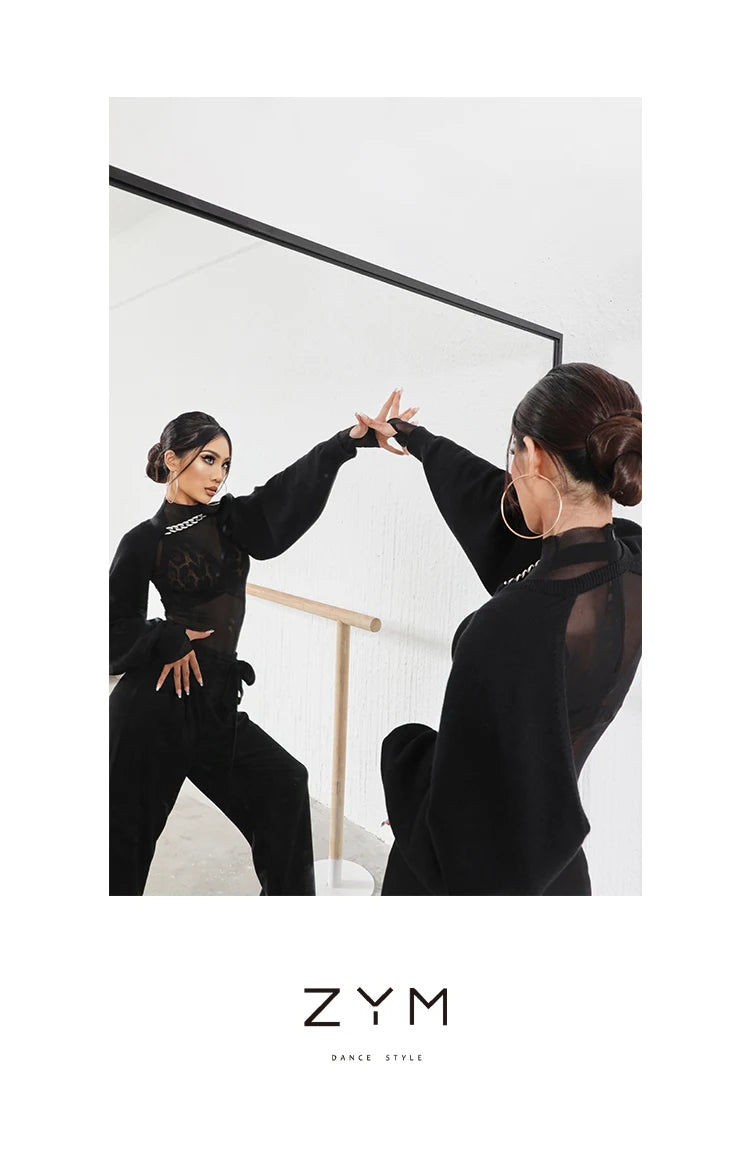 New Modren Lace-Up Stretch Straight-Leg Trousers National Standard Dance Practice Clothes Latin Ballroom Dancing Pants SL5980