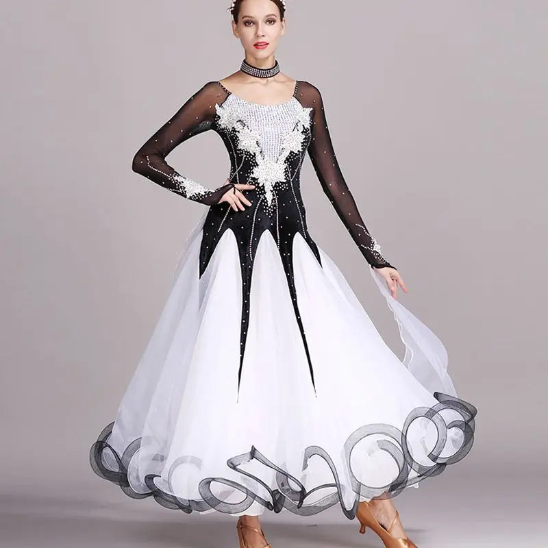 Standard Ballroom Dancing Dresses Adult New Style 5 Color Waltz Skirt High Quality Women Ballroom Competition Dance Dress