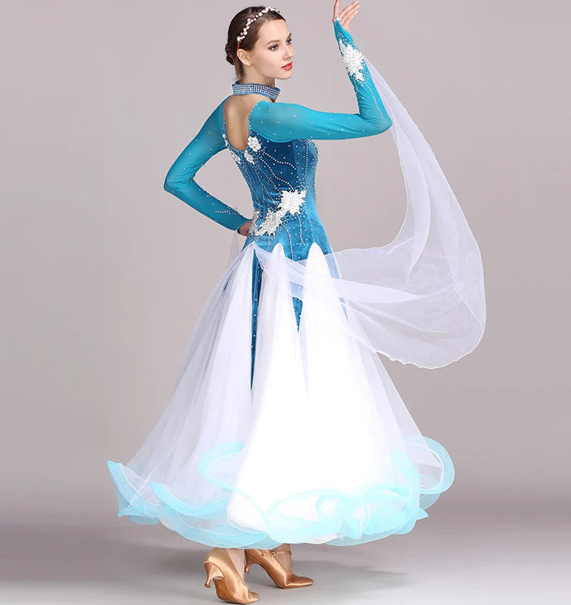 Standard Ballroom Dancing Dresses Adult New Style 5 Color Waltz Skirt High Quality Women Ballroom Competition Dance Dress