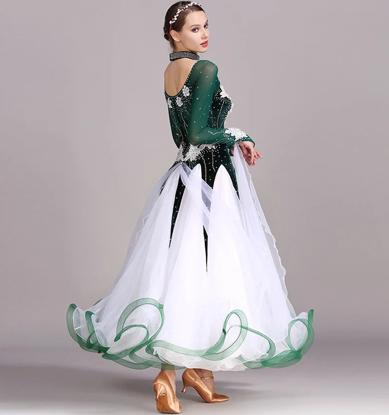 Standard Ballroom Dancing Dresses Adult New Style 5 Color Waltz Skirt High Quality Women Ballroom Competition Dance Dress