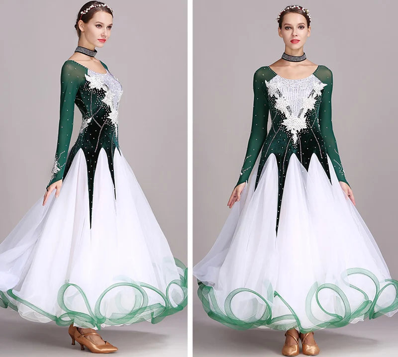 Standard Ballroom Dancing Dresses Adult New Style 5 Color Waltz Skirt High Quality Women Ballroom Competition Dance Dress