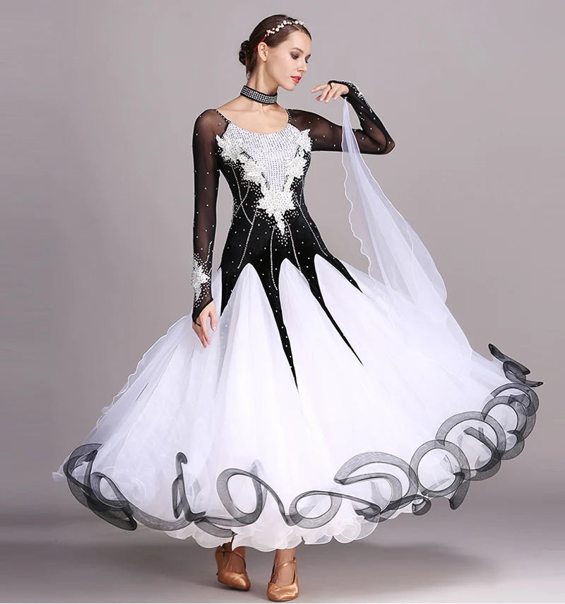 Standard Ballroom Dancing Dresses Adult New Style 5 Color Waltz Skirt High Quality Women Ballroom Competition Dance Dress