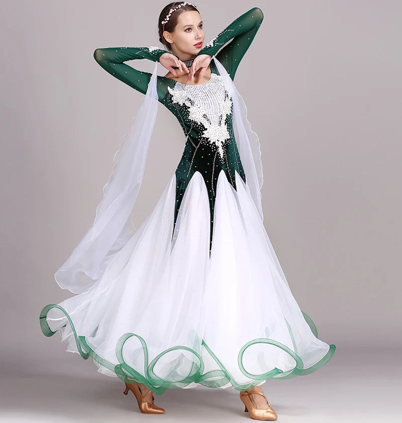 Standard Ballroom Dancing Dresses Adult New Style 5 Color Waltz Skirt High Quality Women Ballroom Competition Dance Dress