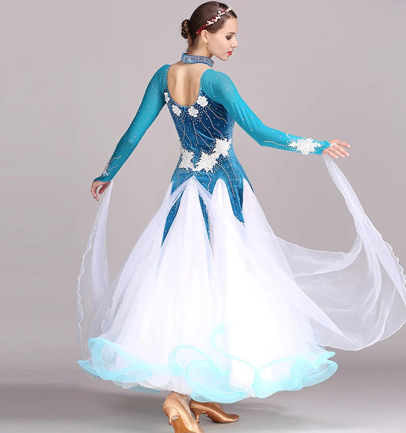 Standard Ballroom Dancing Dresses Adult New Style 5 Color Waltz Skirt High Quality Women Ballroom Competition Dance Dress
