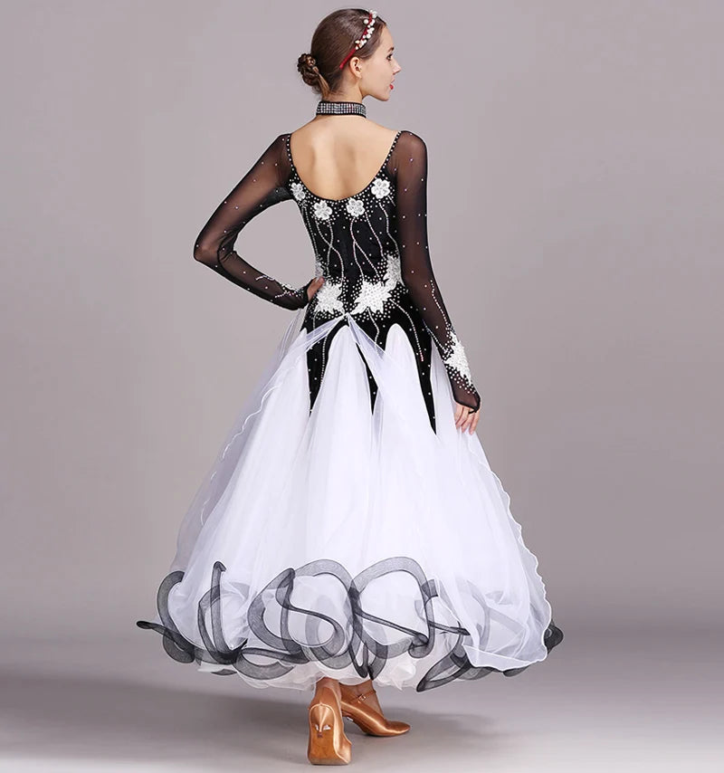 Standard Ballroom Dancing Dresses Adult New Style 5 Color Waltz Skirt High Quality Women Ballroom Competition Dance Dress