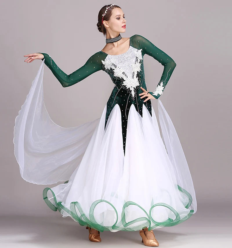 Standard Ballroom Dancing Dresses Adult New Style 5 Color Waltz Skirt High Quality Women Ballroom Competition Dance Dress