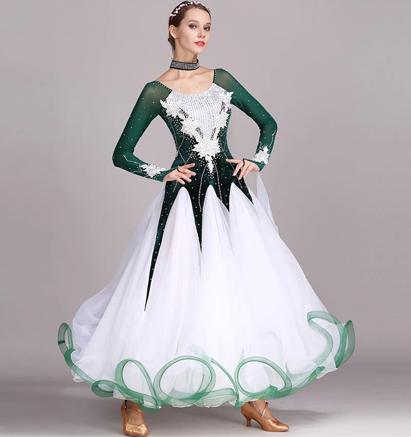 Standard Ballroom Dancing Dresses Adult New Style 5 Color Waltz Skirt High Quality Women Ballroom Competition Dance Dress