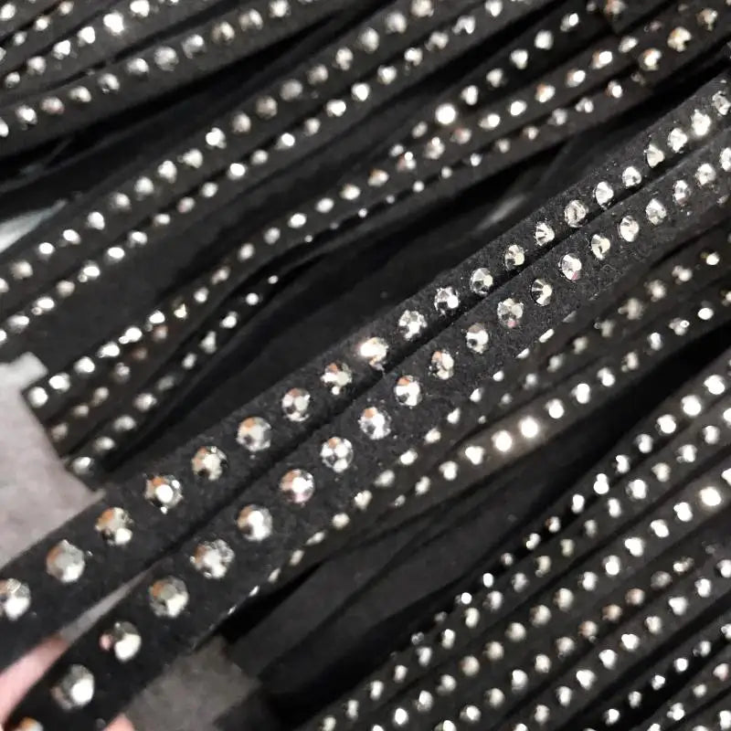 Women Skirt Fashion 2025 New Autumn High Waist Belt Multi Layer Short Heavy Drilling Rhinestones Fringed Skirt with Cake A Line