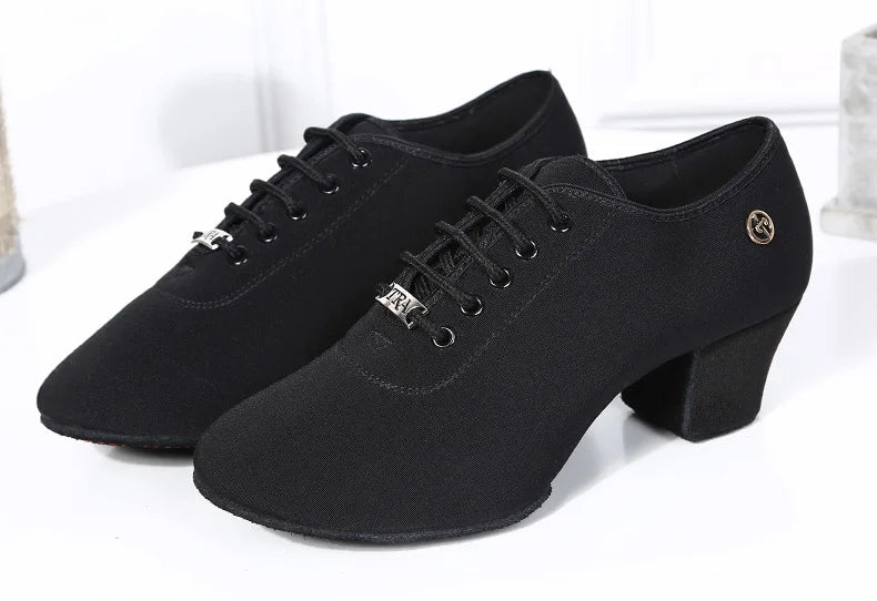 breathable shoes women dance shoes lace up heels women ballroom latin dance shoes big size 34-42 5cm Heels