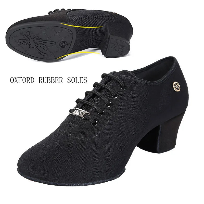 breathable shoes women dance shoes lace up heels women ballroom latin dance shoes big size 34-42 5cm Heels