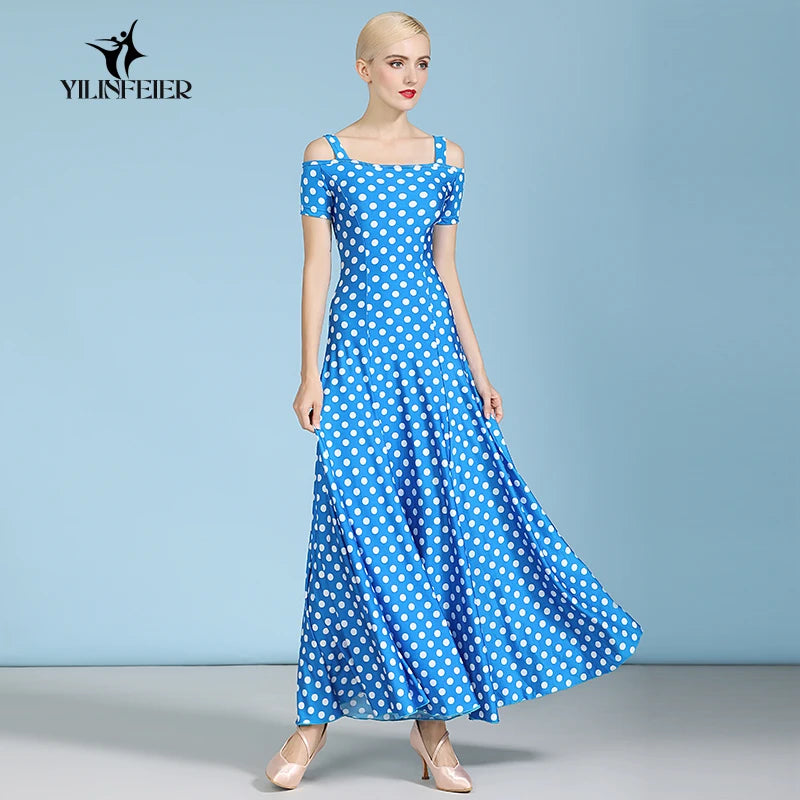 New ballroom dance competition dress dance ballroom waltz dresses standard dance dress S9068