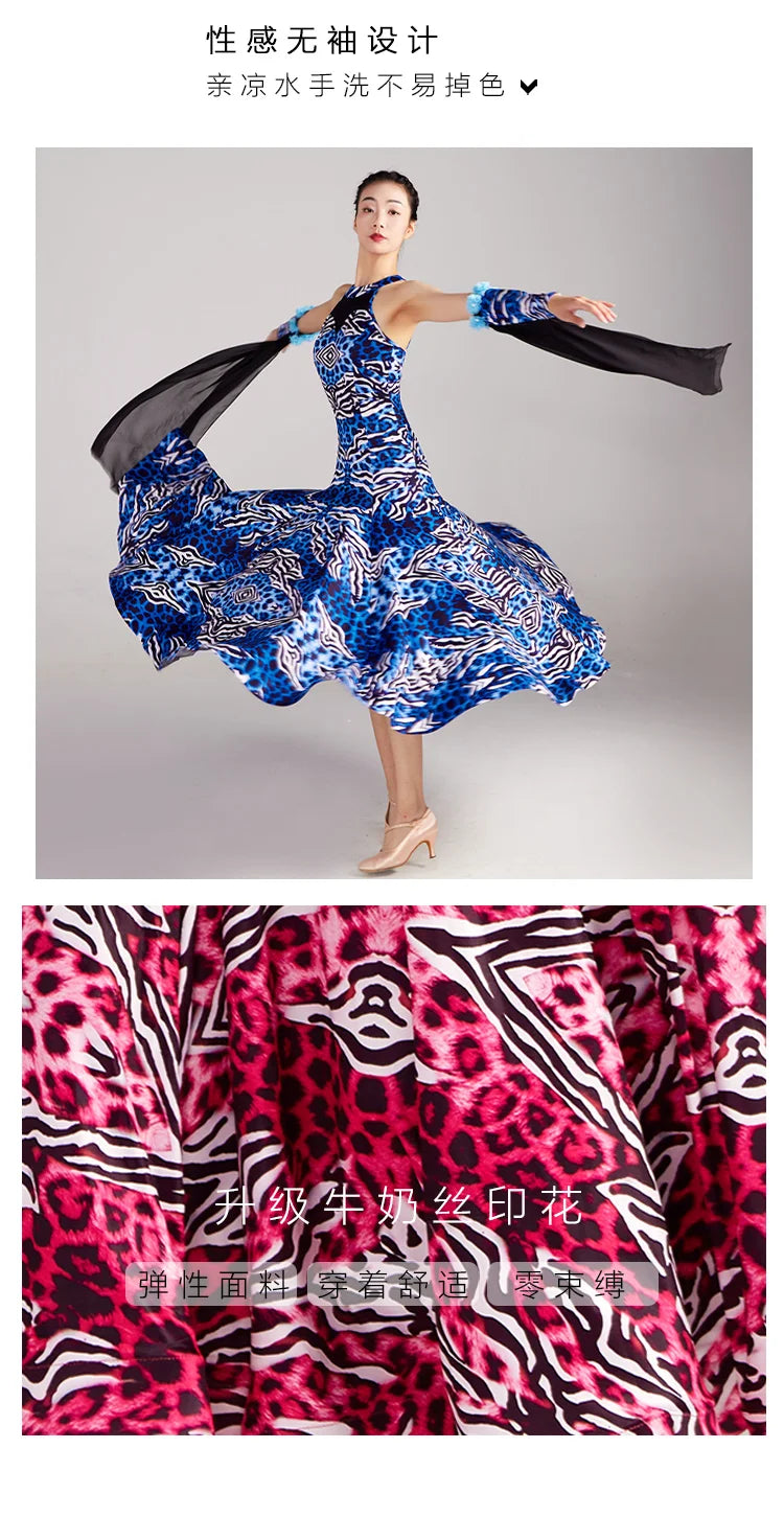 Woman Modern Dance Competition Dress National Standard Dance Big Swing Skirt High end Waltz Dance Skirt New Dress Adult