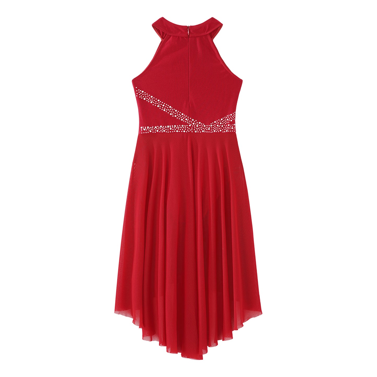 Kids Girls Rhythmic Gymnastics Ballet Lyrical Latin Dance Costume Rhinestone Ruched Leotard Waltz Tango Ballet Jersey Dresses
