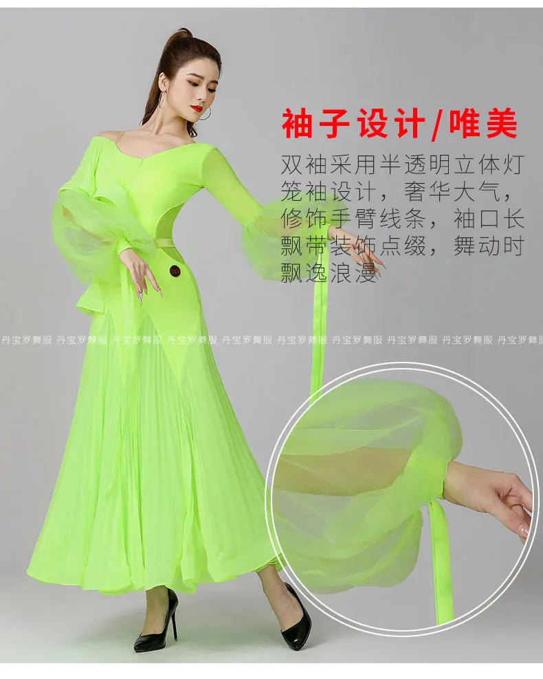 2024 Ballroom Dance Dress New Fashion Dress High-end Women's National Standard Dance Competition Clothing