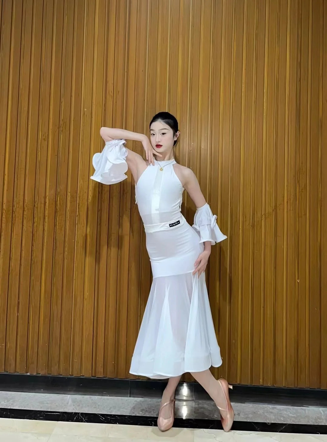 2024 Ballroom Dance Dress For Women Sexy Backless Big Swing Skirts Suit Adult Waltz Modern Dance Performance Clothing DQS15600