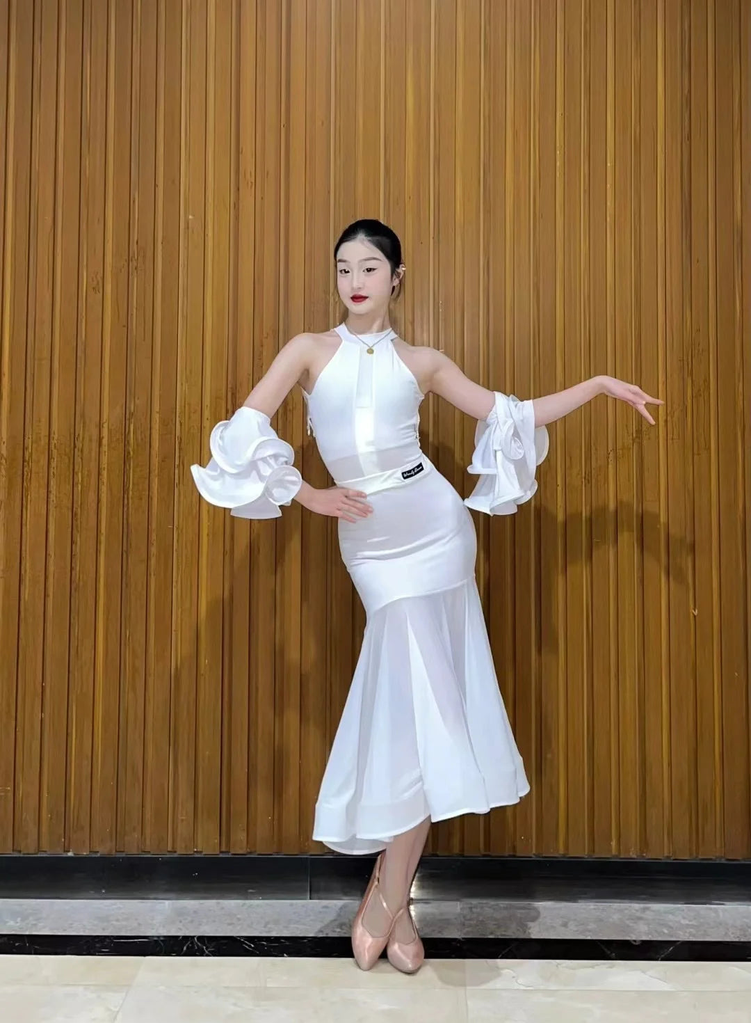 2024 Ballroom Dance Dress For Women Sexy Backless Big Swing Skirts Suit Adult Waltz Modern Dance Performance Clothing DQS15600