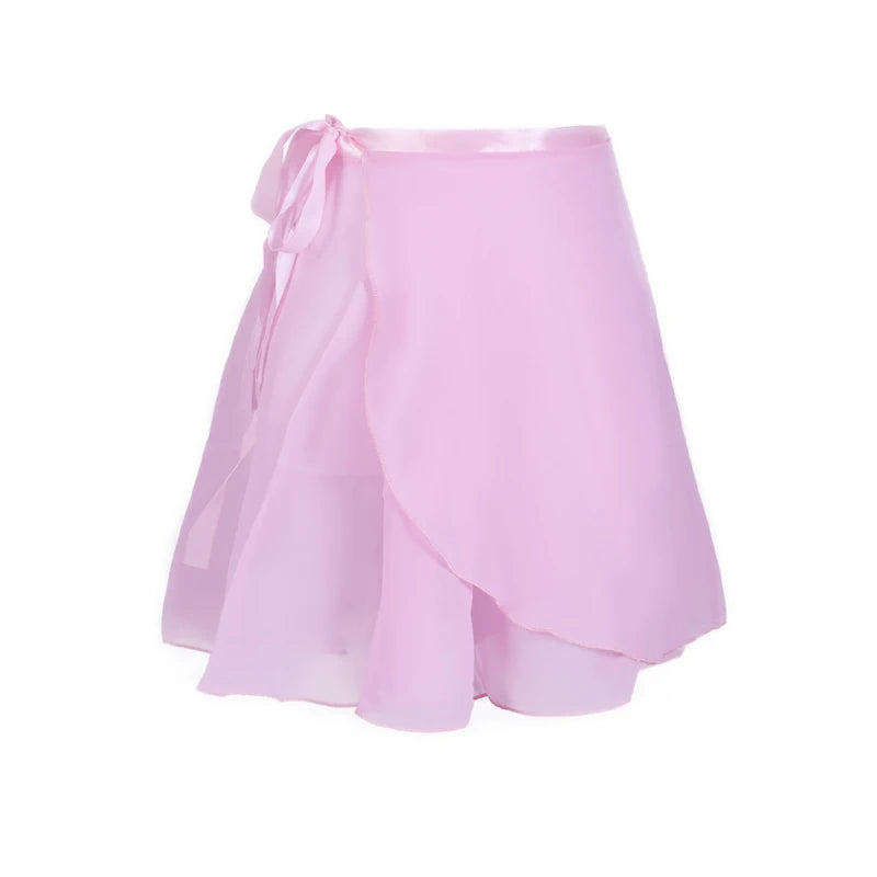 Dance Ballet Skirt for Adult Children Chiffon Pure Color Floral Print Practice Dance Dress Women Ballet Dress