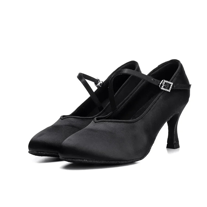 Adult High-heeled Modern Dancing Shoes Professional National Standard Dance Practice Shoes Women Waltz Dancing Shoes Flamenco