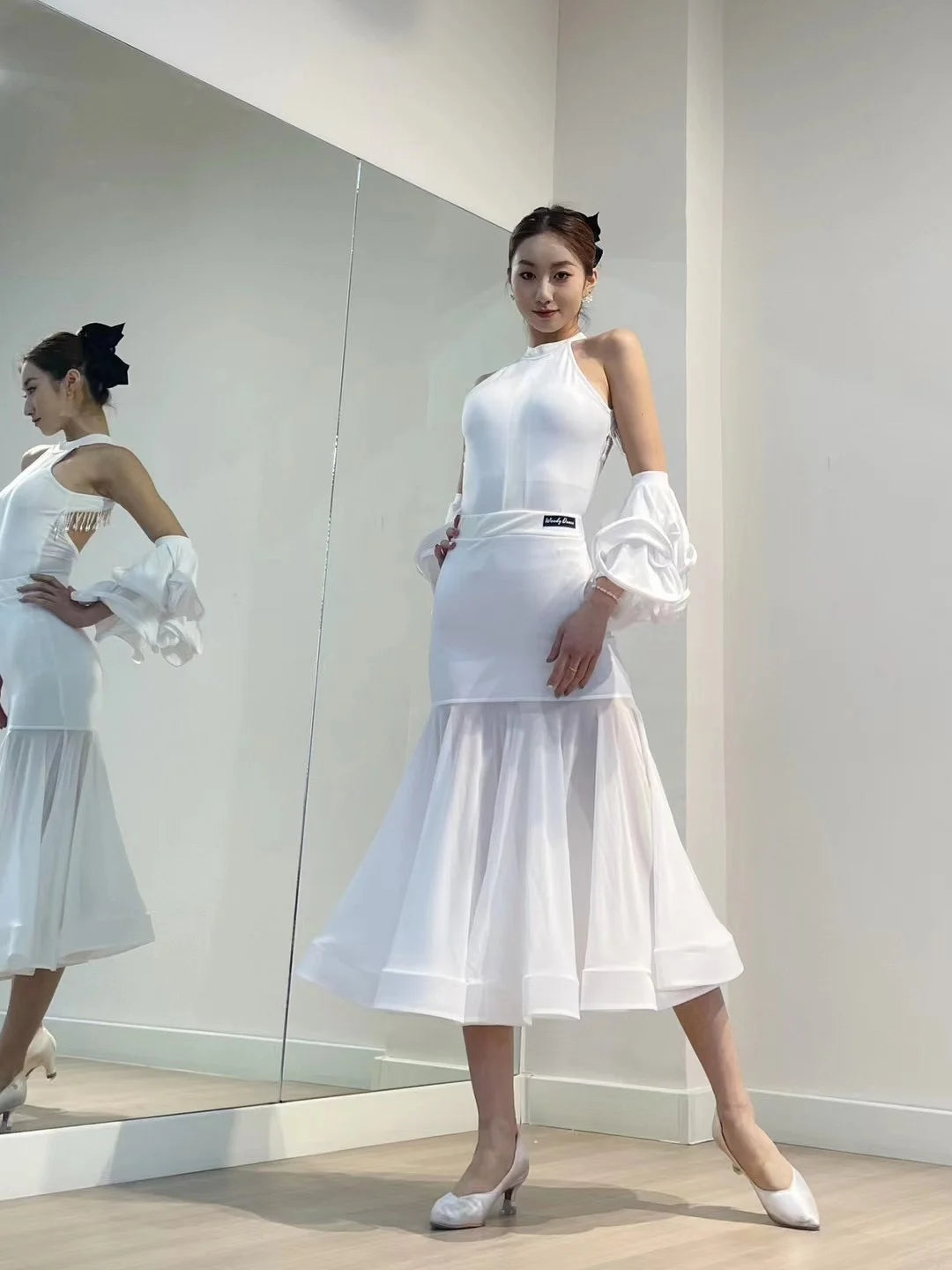 2024 Ballroom Dance Dress For Women Sexy Backless Big Swing Skirts Suit Adult Waltz Modern Dance Performance Clothing DQS15600