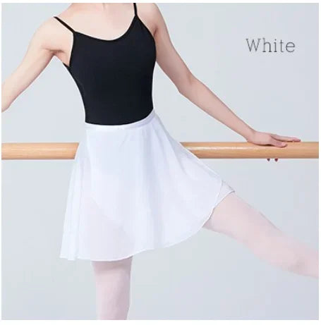Ballet Dance Skirt Adult Children Chiffon Pure Color Floral Print Practice Leotard Dance Dress Women Ballet Dancing Dress