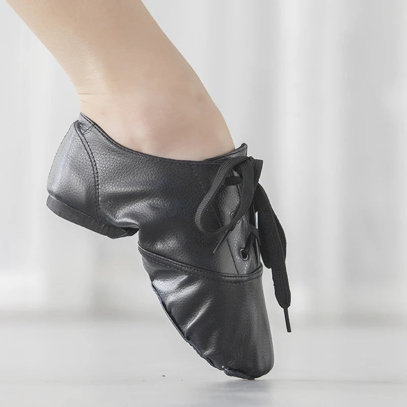 Dynadans PU Low Cut Men's Jazz Dance Shoes Female Adult Training Soft Soled Shoes Yoga Ballet Children's Dance Shoes