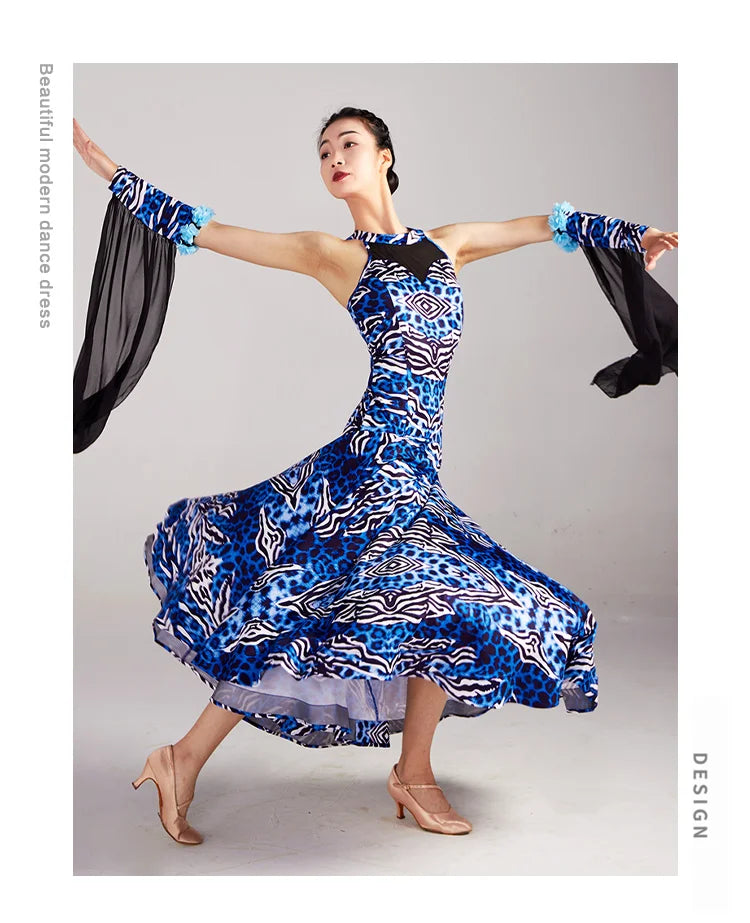 Woman Modern Dance Competition Dress National Standard Dance Big Swing Skirt High end Waltz Dance Skirt New Dress Adult
