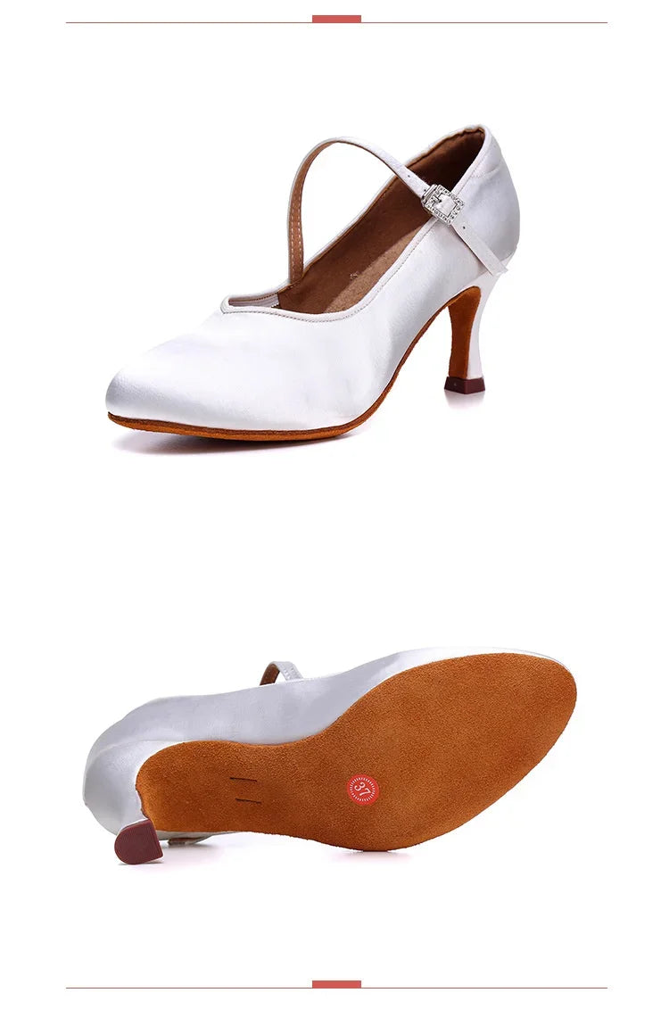 Adult High-heeled Modern Dancing Shoes Professional National Standard Dance Practice Shoes Women Waltz Dancing Shoes Flamenco