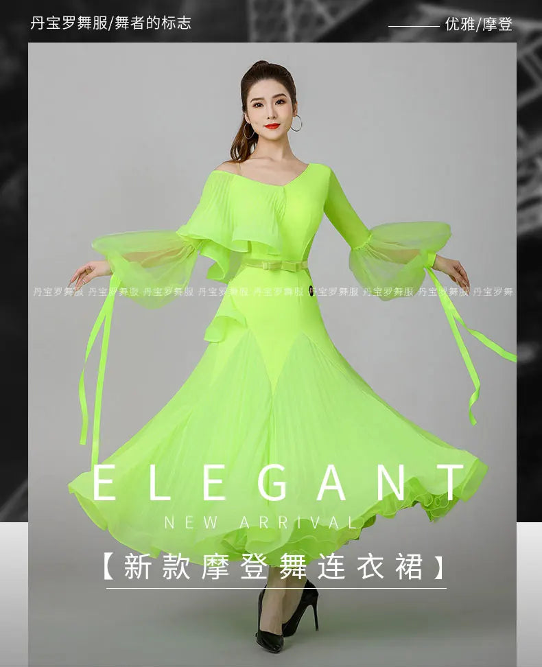 2024 Ballroom Dance Dress New Fashion Dress High-end Women's National Standard Dance Competition Clothing
