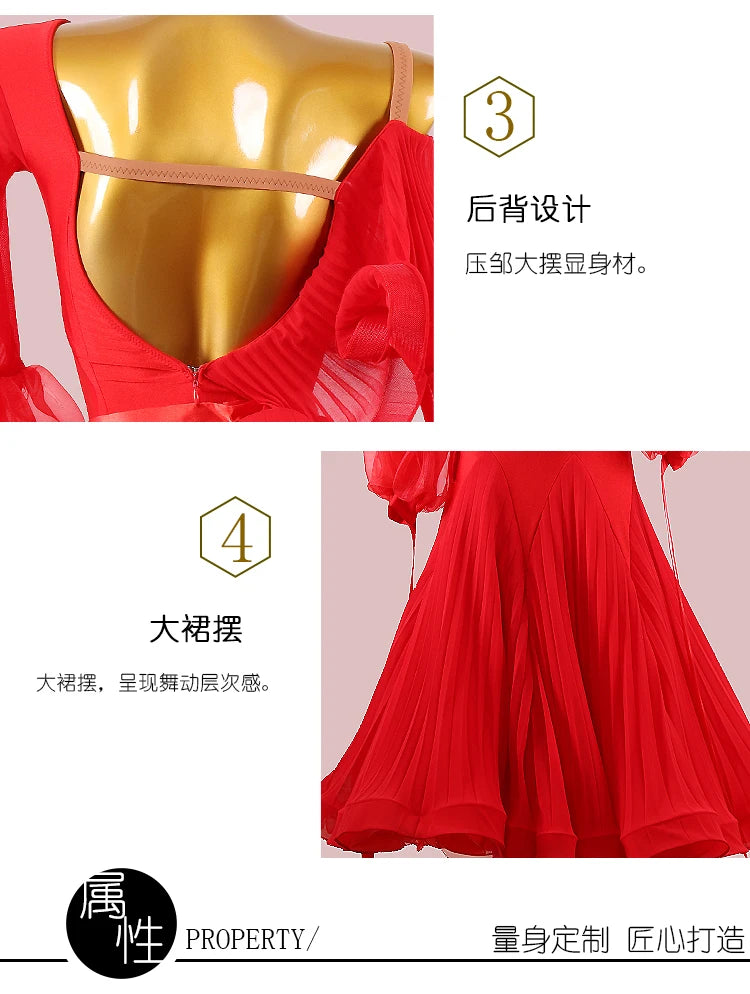 Ballroom Dance Competition Dresses Dance Costumes Waltz Dress For Dancing Clothes Dance Wear Dress Rumba Standard Ballroom Dress