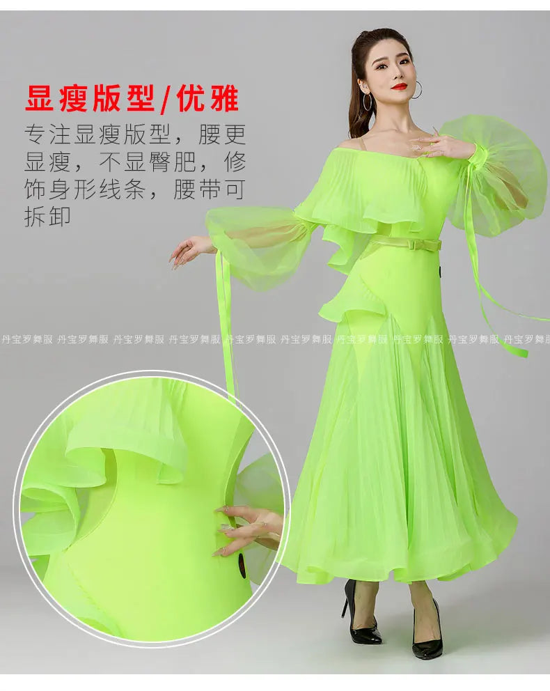 2024 Ballroom Dance Dress New Fashion Dress High-end Women's National Standard Dance Competition Clothing
