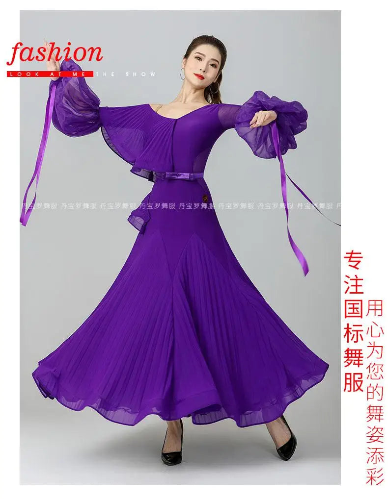 2024 Ballroom Dance Dress New Fashion Dress High-end Women's National Standard Dance Competition Clothing