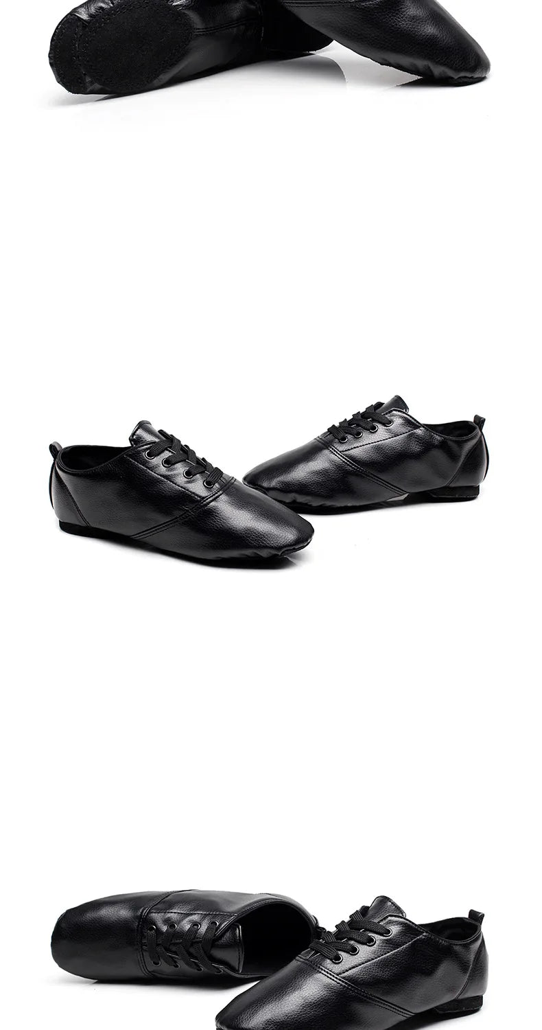 Dynadans PU Low Cut Men's Jazz Dance Shoes Female Adult Training Soft Soled Shoes Yoga Ballet Children's Dance Shoes