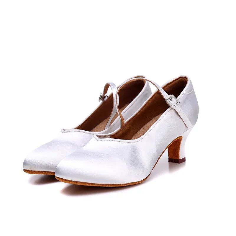 Adult High-heeled Modern Dancing Shoes Professional National Standard Dance Practice Shoes Women Waltz Dancing Shoes Flamenco