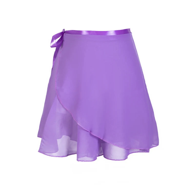 Dance Ballet Skirt for Adult Children Chiffon Pure Color Floral Print Practice Dance Dress Women Ballet Dress