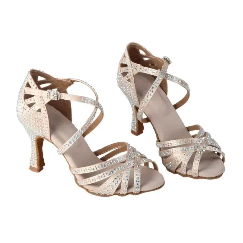 ndoor and outdoor new Latin dance shoes adult women's national standard diamondn Latin dancing shoes tango