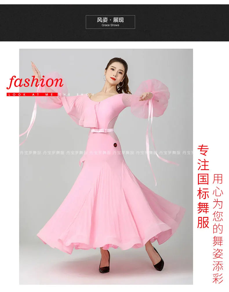 2024 Ballroom Dance Dress New Fashion Dress High-end Women's National Standard Dance Competition Clothing