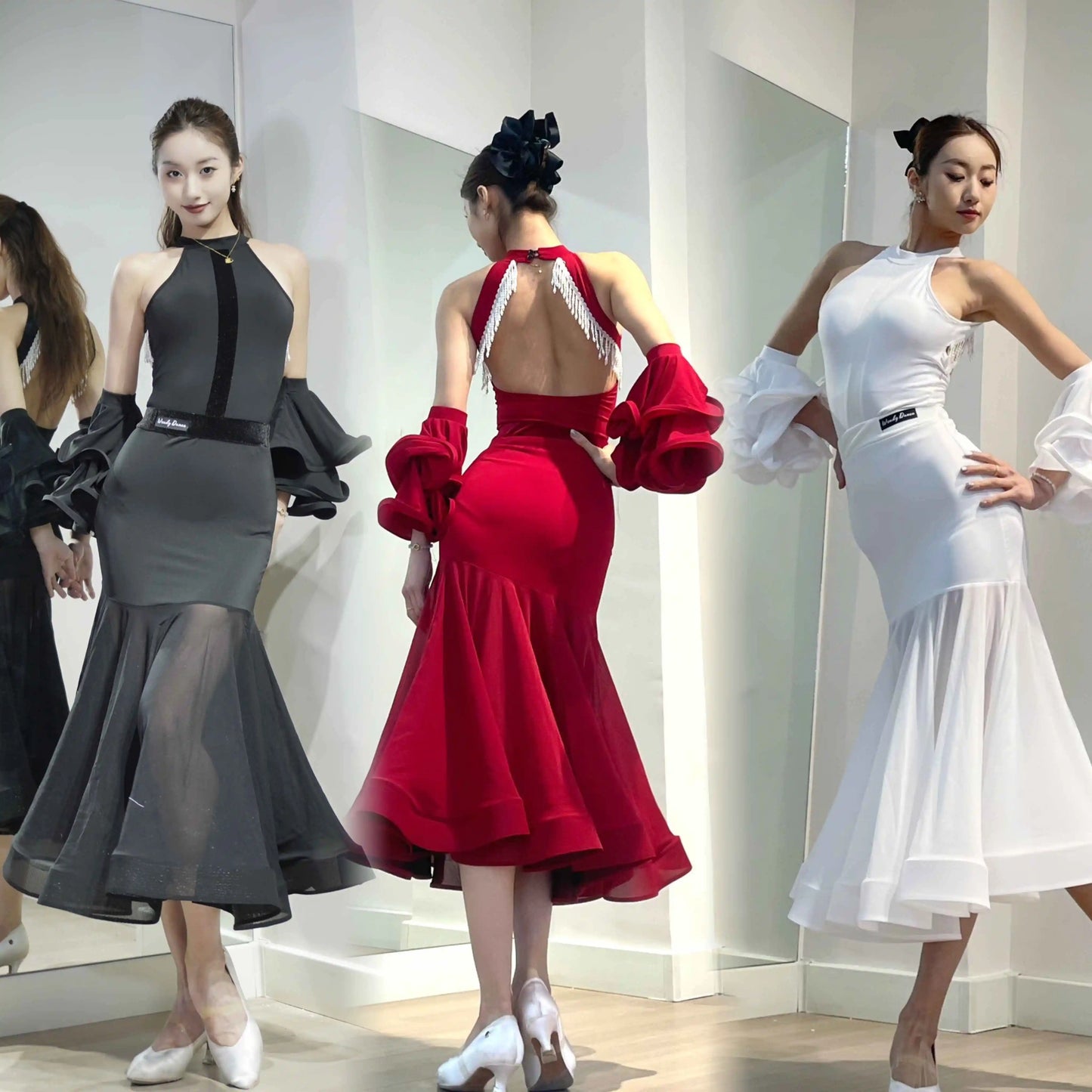 2024 Ballroom Dance Dress For Women Sexy Backless Big Swing Skirts Suit Adult Waltz Modern Dance Performance Clothing DQS15600