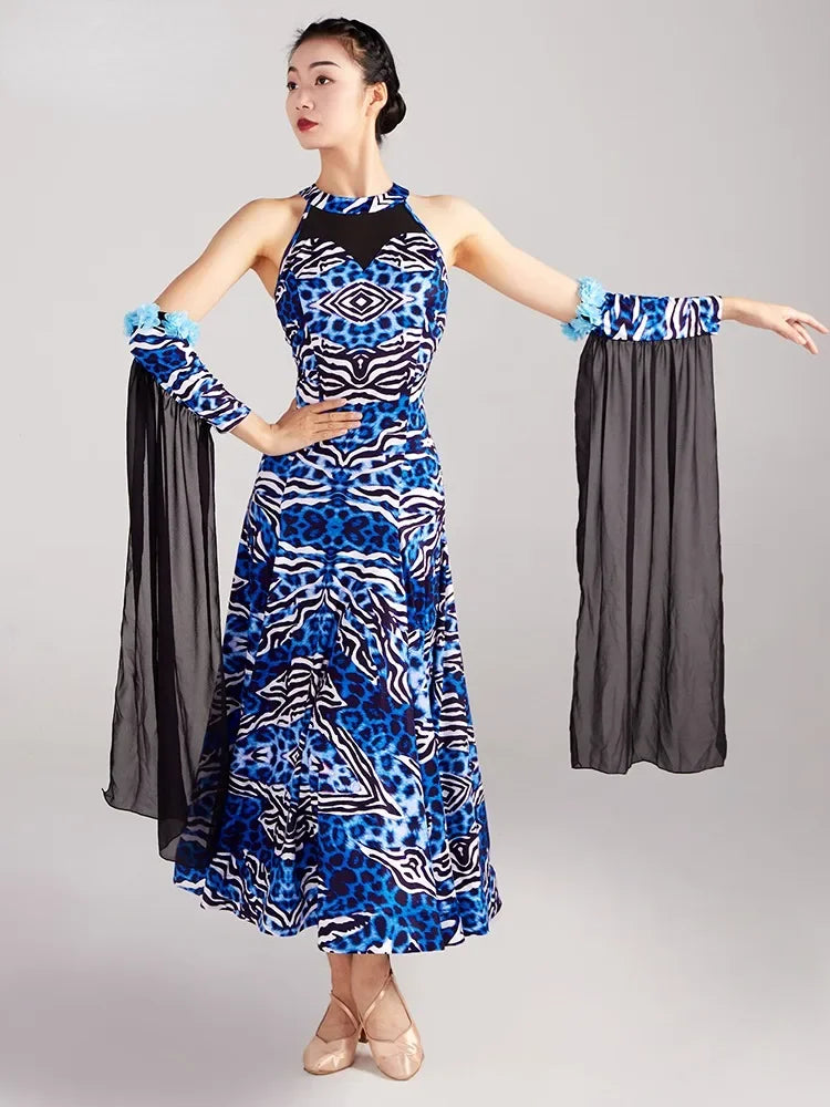Woman Modern Dance Competition Dress National Standard Dance Big Swing Skirt High end Waltz Dance Skirt New Dress Adult
