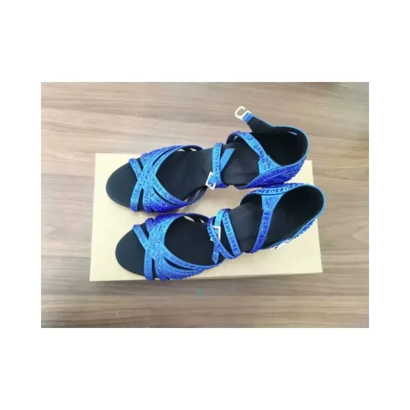 ndoor and outdoor new Latin dance shoes adult women's national standard diamondn Latin dancing shoes tango