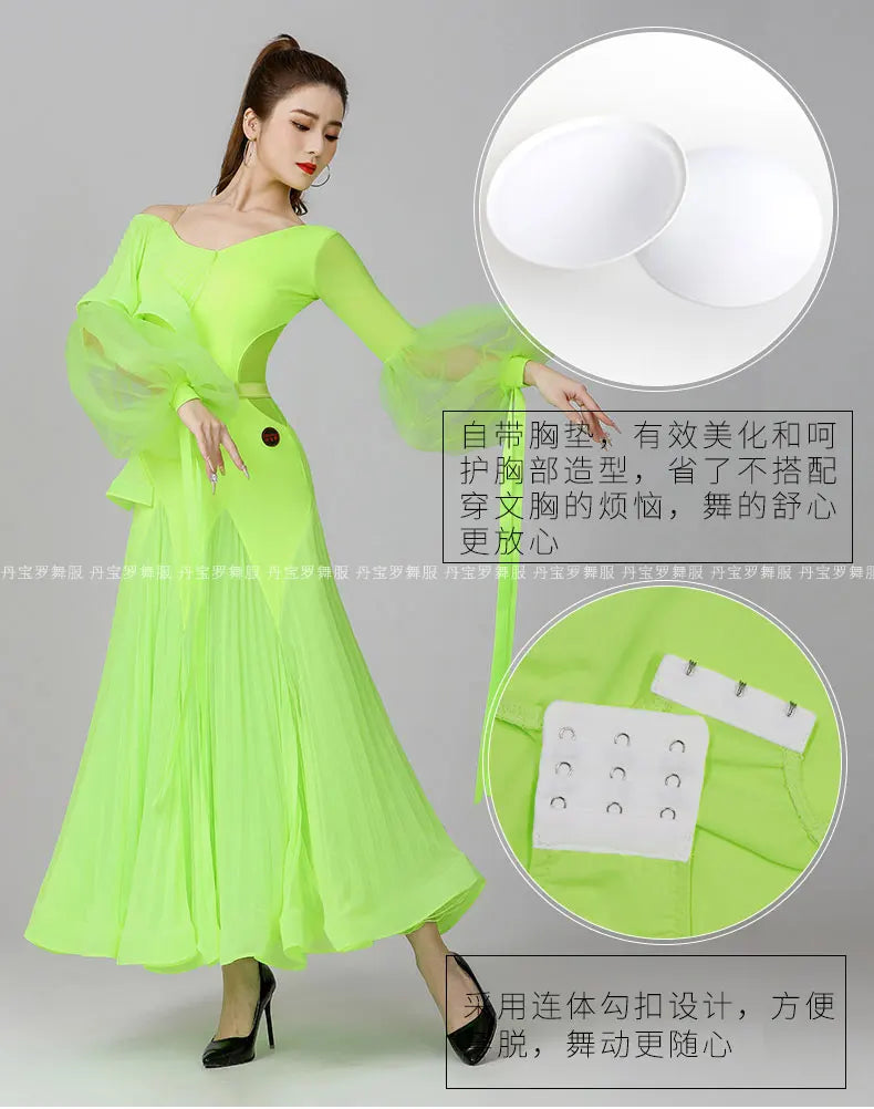 2024 Ballroom Dance Dress New Fashion Dress High-end Women's National Standard Dance Competition Clothing