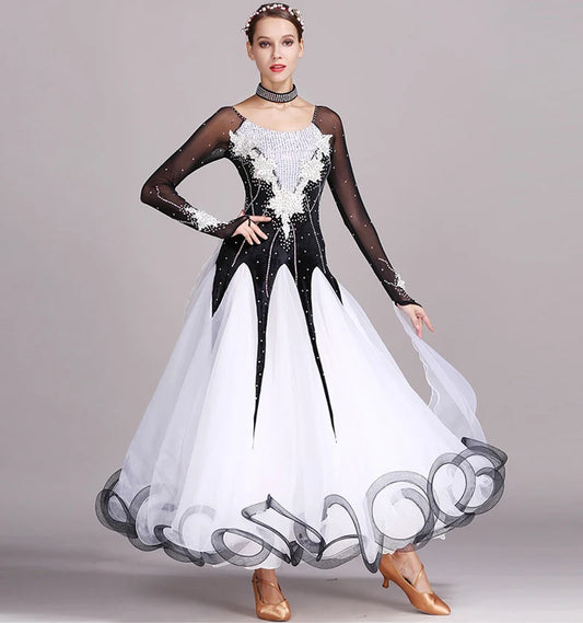 Standard Ballroom Dancing Dresses Adult New Style 5 Color Waltz Skirt High Quality Women Ballroom Competition Dance Dress