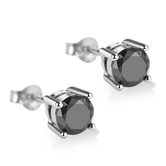 Black Diamond Solid S925 Silver Earring for Women Waterdrop Classic Pearl Earrings Carved Gemstone Garnet Earrings for Jewelry