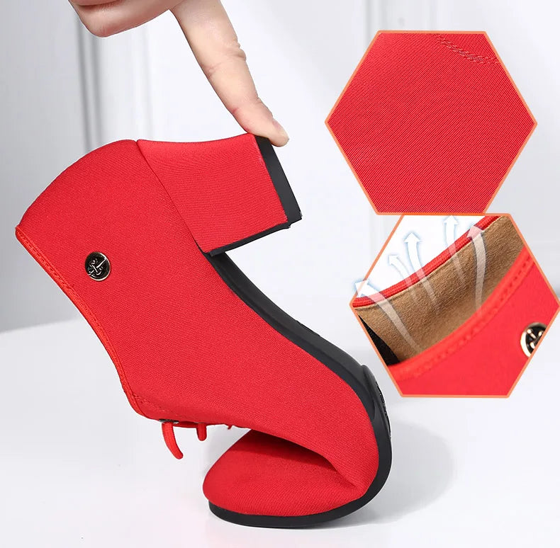 breathable shoes women dance shoes lace up heels women ballroom latin dance shoes big size 34-42 5cm Heels