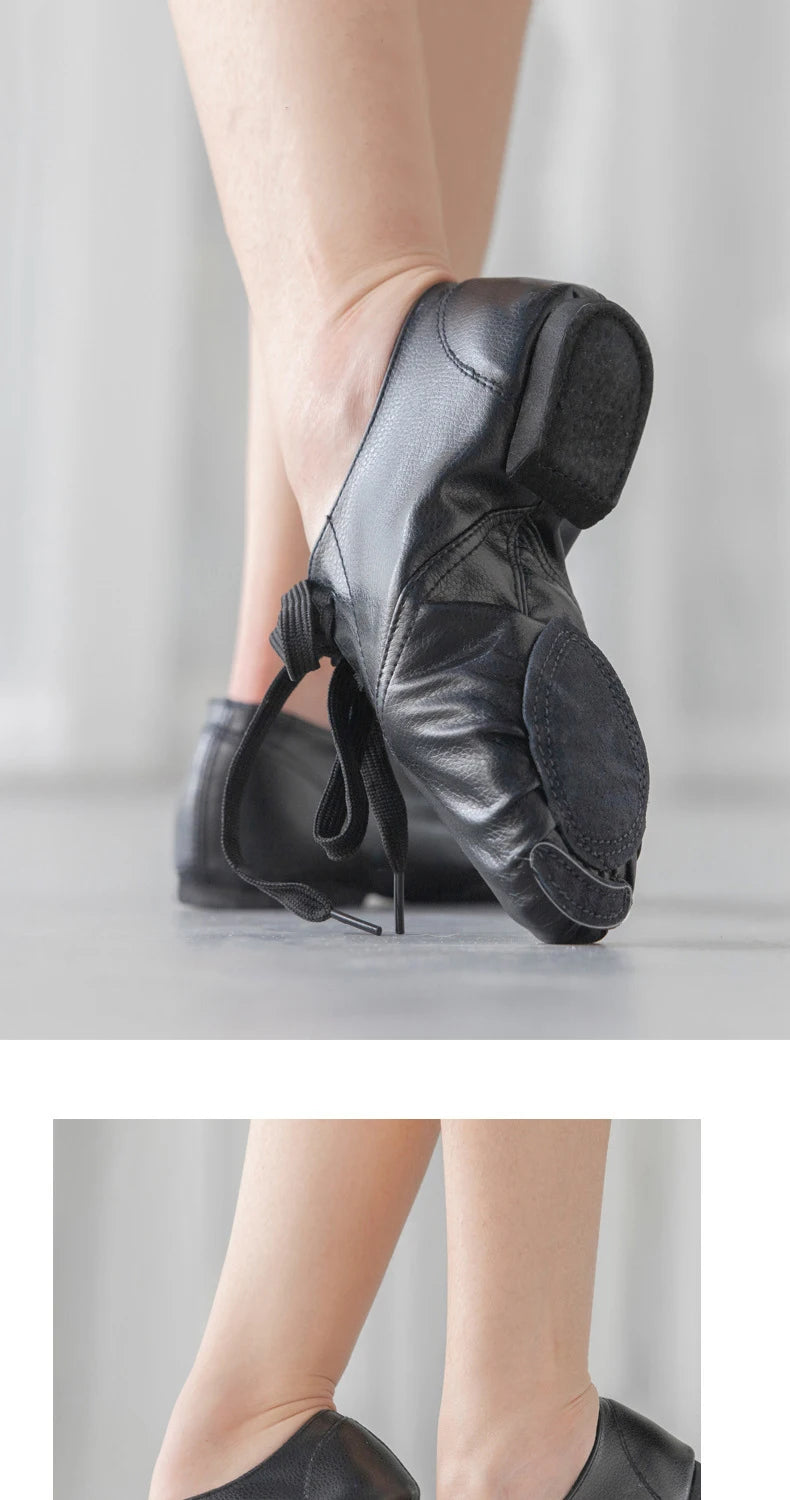 Dynadans PU Low Cut Men's Jazz Dance Shoes Female Adult Training Soft Soled Shoes Yoga Ballet Children's Dance Shoes
