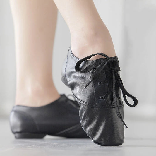 Dynadans PU Low Cut Men's Jazz Dance Shoes Female Adult Training Soft Soled Shoes Yoga Ballet Children's Dance Shoes
