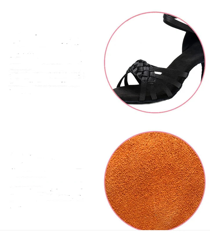 Scarpe Latino Treccia Mod 115 Donna/Bambina Tacco 5/7