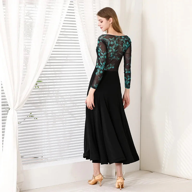 Customized Modern Dance Dress National Standard Dance Dress Social Waltz Grand Swing Skirt Ballroom Dance Competition Dresses