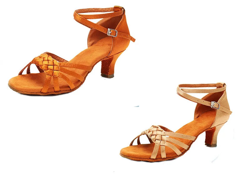 Scarpe Latino Treccia Mod 115 Donna/Bambina Tacco 5/7