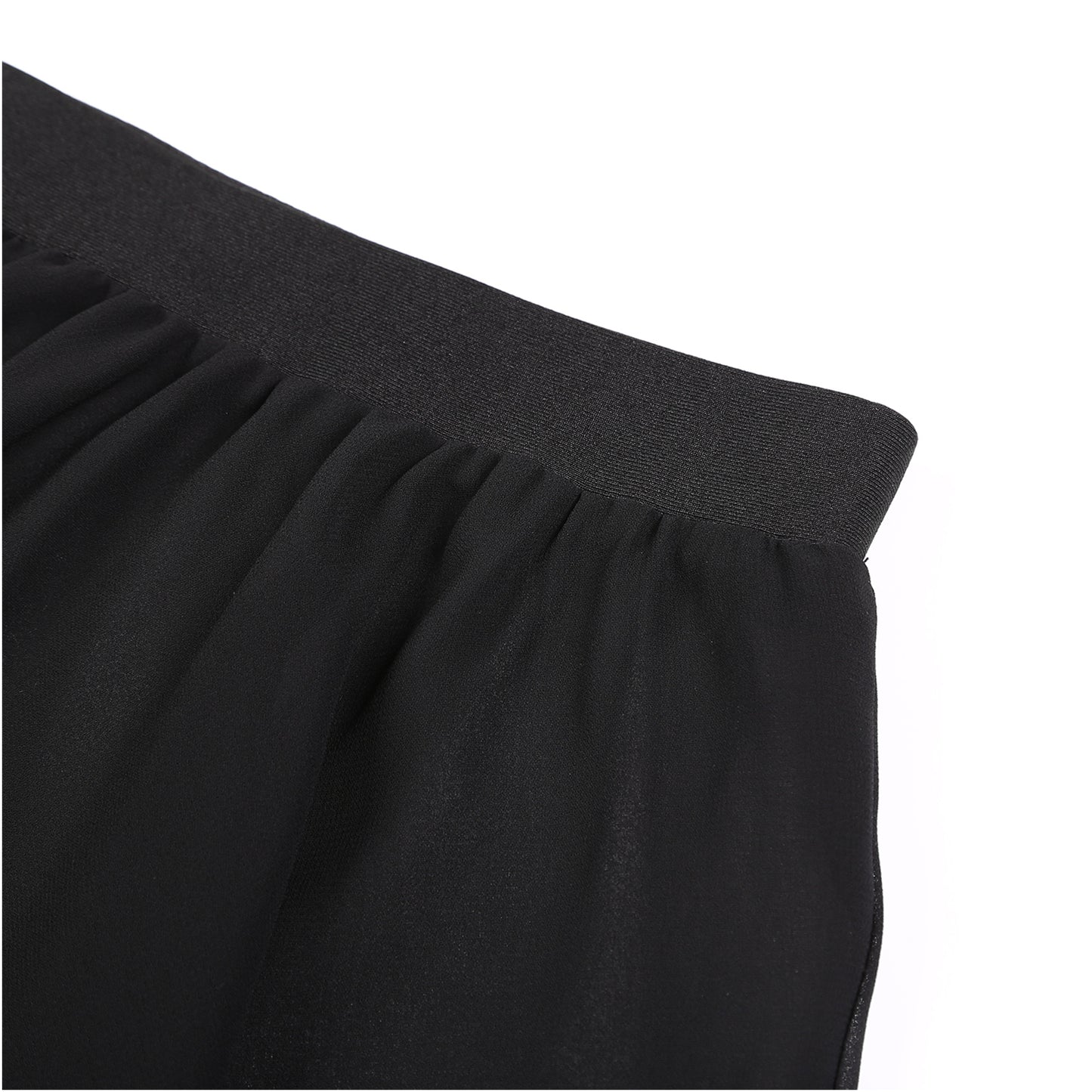 Women Adult Ballet Training Clothes Asymmetrical Sheer Chiffon Skirts Girls Middle Mesh Skirt Tulle Skirt Dance Stage Costume